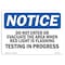Signmission OSHA Notice Sign, 7" Height, 10" Width, Do Not Enter Or Evacuate The Area When Red Sign, Landscape OS-NS-D-710-L-11203 - alternate 1
